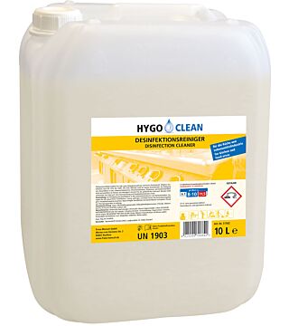 HygoClean Desinfektionsreiniger, 10 Liter, für Küche und Lebensmittelindustrie, hohe Fettlösekraft