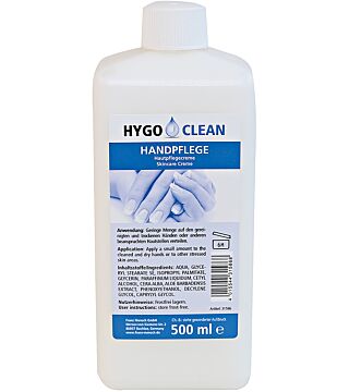 HygoClean hand care, skin care cream, 0,5 litre