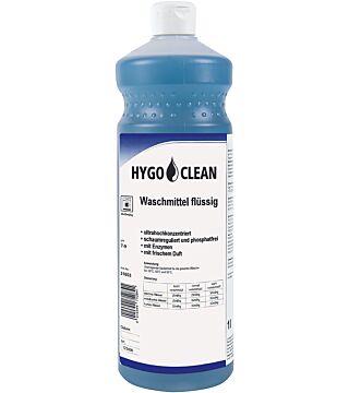 HygoClean Waschmittel flüssig pH-Wert 7-9, mit frischem Duft, 1 Liter
