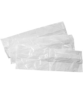 Hygostar HDPE hygiene bag, white, 8x24 cm, print on cardboard