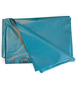 HygoClean waste sacks, 700x500x1350mm, 240l, blue, made of LDPE, 10 pieces, laid, approx. 75my