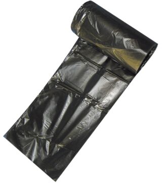 bin liner, 60l, black,25my, high quality, 62x75cm, LDPE, 20 pieces/roll