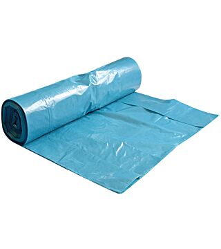 HygoClean refuse sacks, 575*1000mm, 70l, blue, made of LDPE, 25 pieces, on roll, approx. 45my