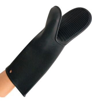 Hygostar Silikon-Handschuh SHARK BLACK, schwarz, Einheitsgröße, waschbar, 30cm