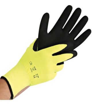 Hygostar winter glove WINTER STAR NITRIL, nitrile coating sanded, black