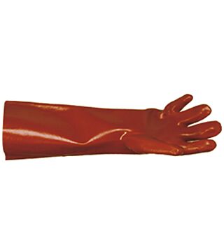 PVC glove CYBER, 45 cm red