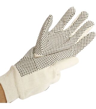Hygostar BW body/nap glove DOTTY with knitted cuff, size XL