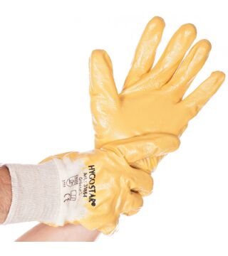 Hygostar nitrile work glove NITRIL GRIP, nitrile coating, yellow