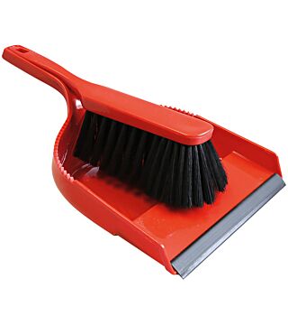 HygoClean sweeping set, plastic, large, red rubber lip, hair mixture, stable