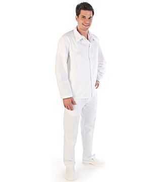 Pantalon élastiqué Hygostard selon HACCP, blanc