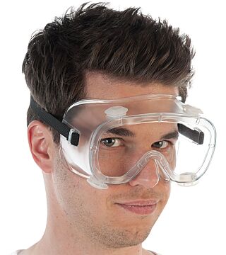 Hygostar full view goggles with air valves, scratch-resistant