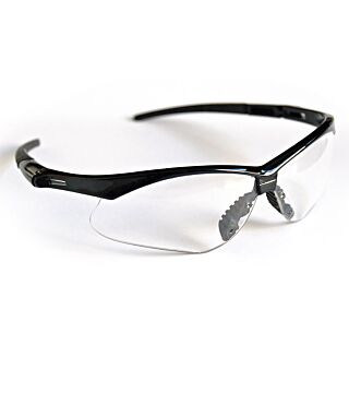 Uniwersalne okulary ochronne Hygostar, soczewka bezbarwna z poliwęglanu, przezroczysta, zauszniki czarne.
