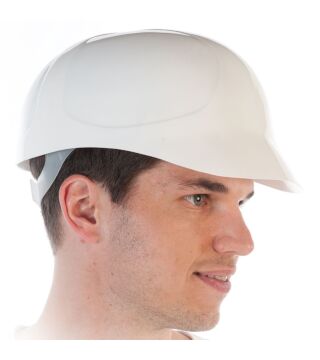 Hygostar bump cap, plastic with 4-point interior, size 53-61cm, adjustable, white