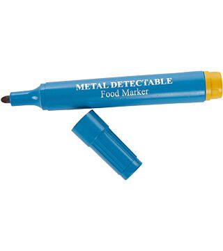Hygostar detectable food grade permanent marker, blue housing, orange writing, bullet tip