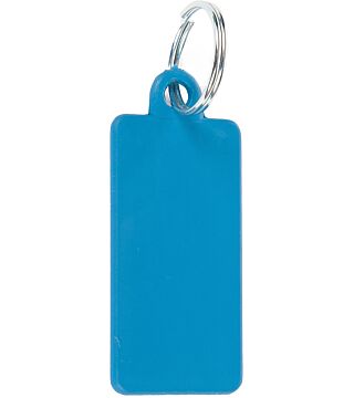 Hygostar detecteerbare plastic sleutelhanger, 25x60mm, blauw