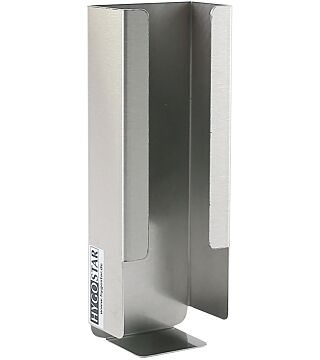 Hygostar dispenser holder for paper mouthguards, stainless steel
