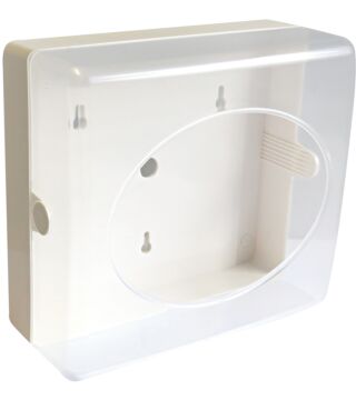 HygoClean dispenser box for cleaning cloths, ABS plastic white/transparent, 18.5x9.0x20.5cm