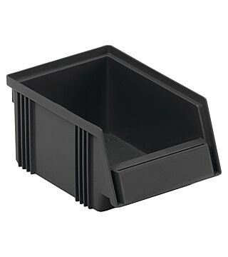 ESD-Sichtlagerkasten, 105x165x75 mm, schwarz