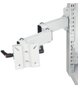 ESD LCD monitor holder with double hinged arm, swivel
