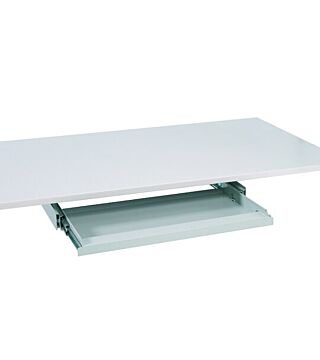 Pull-out keyboard shelf under the table top, ESD