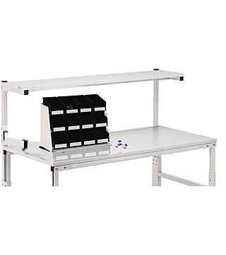 ESD mounting stand for open fronted storage bins/gripping trays, 455x200