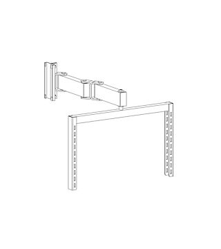 Rotatable universal holder/double-jointed arm 513x320 mm, ESD