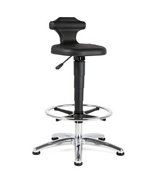 FLEX standing aid with foot ring and glides, PU, black ESD