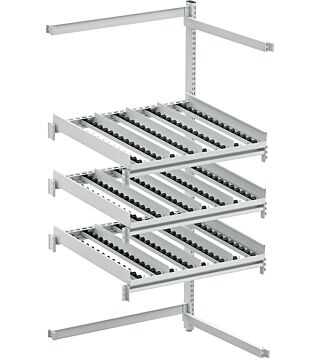 Treston FiFo flow rack M900, lateral, rear extension, ESD