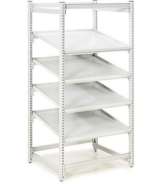 Treston FiFo flow rack M900, steel shelves 4 pieces, ESD