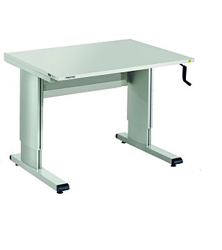 WB work table with hand crank, WxD 1073x800 mm, ESD