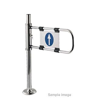 SwingGate mechanical, stainless steel polished, post in through direction right, standard arm, 900mm
