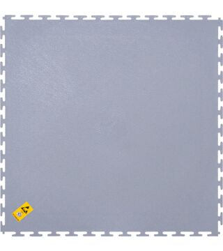 ESD Bodenfliese, grau, 500 x 500 x 7 mm, 1 Stück, mit Erdungspunkt