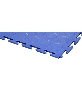 PVC floor tile, dark blue, standard, studded, 4 pieces, 500 x 500 x 7 mm