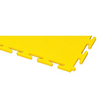 PVC floor tile, yellow, standard, smooth, 4 pieces, 500 x 500 x 7 mm