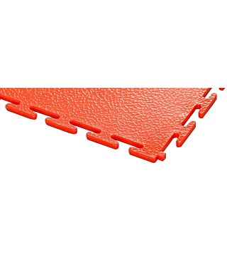 PVC floor tile, red, standard, smooth, 4 pieces, 500 x 500 x 7 mm