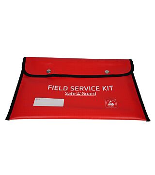 ESD FIELD SERVICE KIT, ESD work mat 610 x 610mm, vinyl, 4 snaps, red