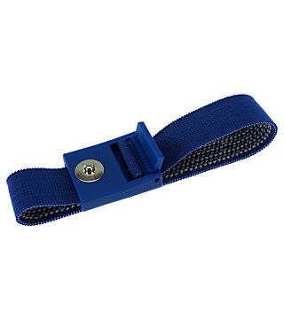 ESD-Armband, 3 mm Druckknopf, verzahnter Verschluss, dunkelblau, 220 mm