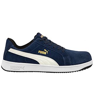ESD safety shoes S1Pl, PUMA SAFETY, ICONIC SUEDE NAVY LOW, blue