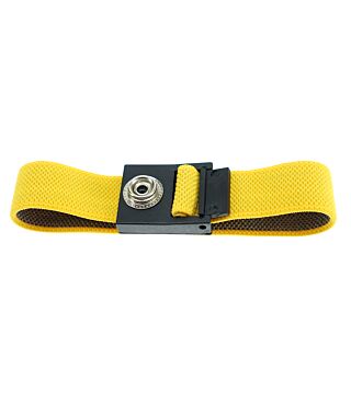 ESD-Armband, 10 mm Druckknopf, gelb, 220 mm