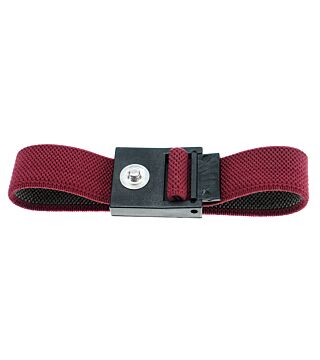 ESD-Armband, 3 mm Druckknopf, rot, 220 mm