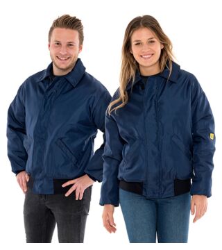 ESD winter jacket navy blue, 130g/m²