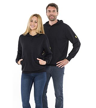 ESD Hooded Sweatshirt, black 280g/m²