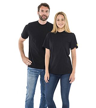 ESD T-Shirt round neck black, 150g/m²