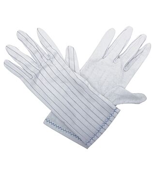 ESD glove polyester, with PVC knobs