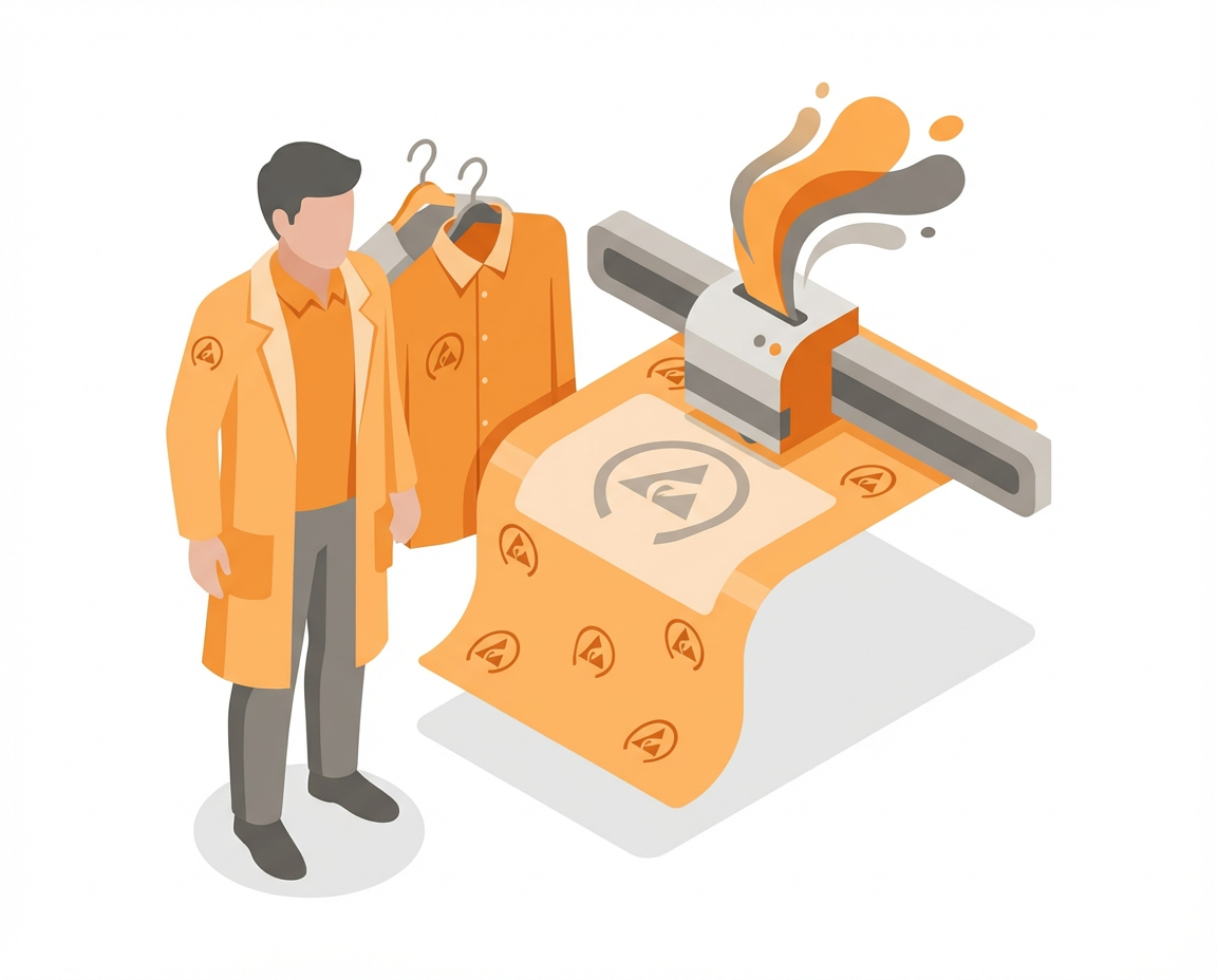 Individuelle Bedruckung von ESD Kleidung